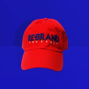 RE•BRAND YOURSELF™ BANNER POLO HAT - RED/NAVY/WHITE